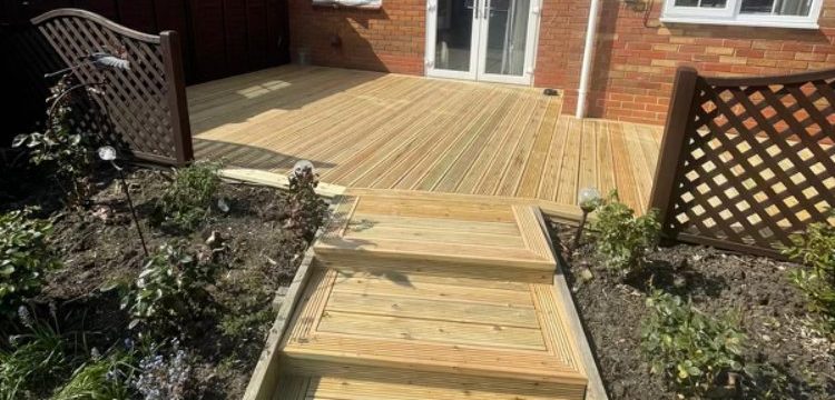 An example of our wooden decking jobs.